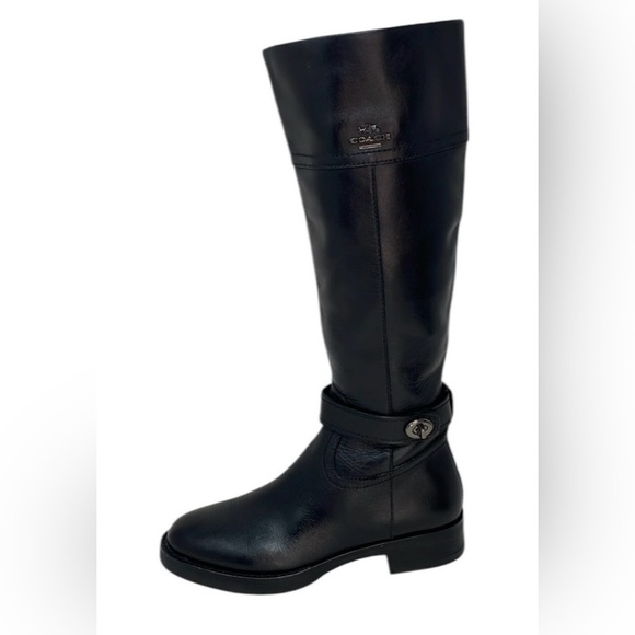 Coach Black Leather Ankle Boots - Picture 9 of 16